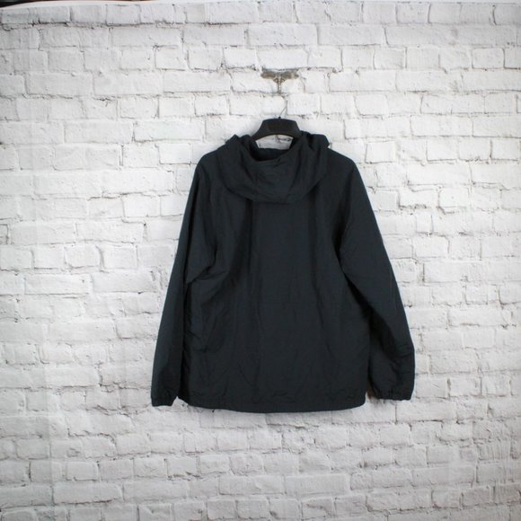 LL Bean Mountain Classic Black Nylon Lined Full-Zip Hooded Jacket XL - Picture 7 of 8